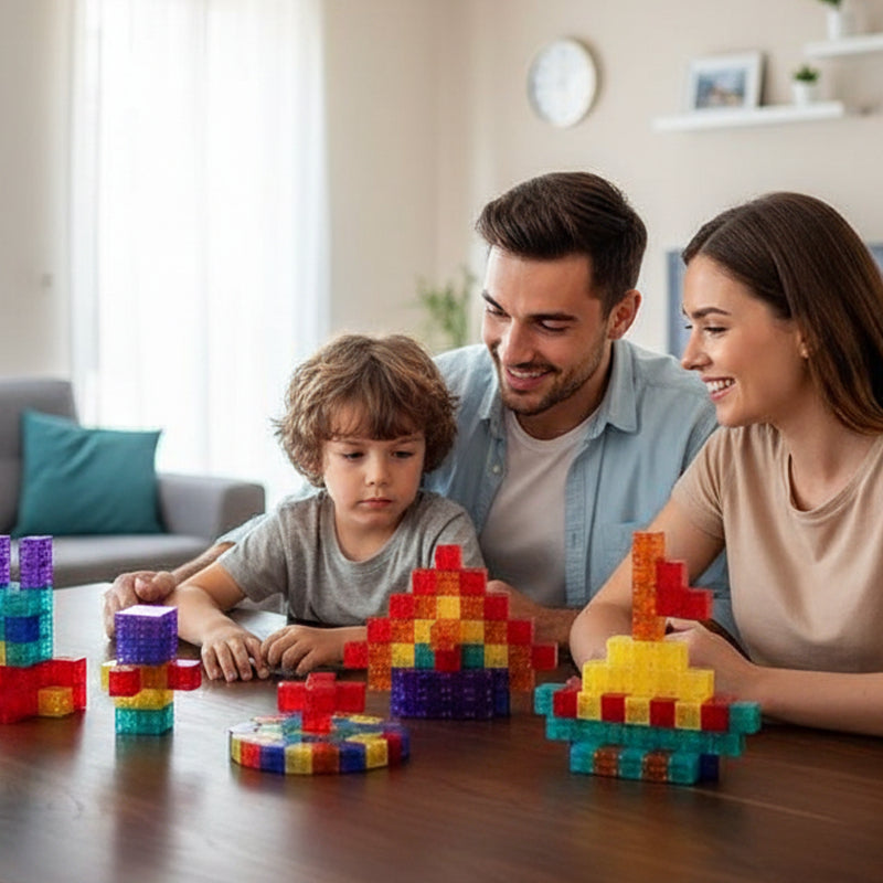 🧲 Mágneses építőkockák gyerekeknek – Kreatív játék, fejleszti a logikát és a finommotorikát