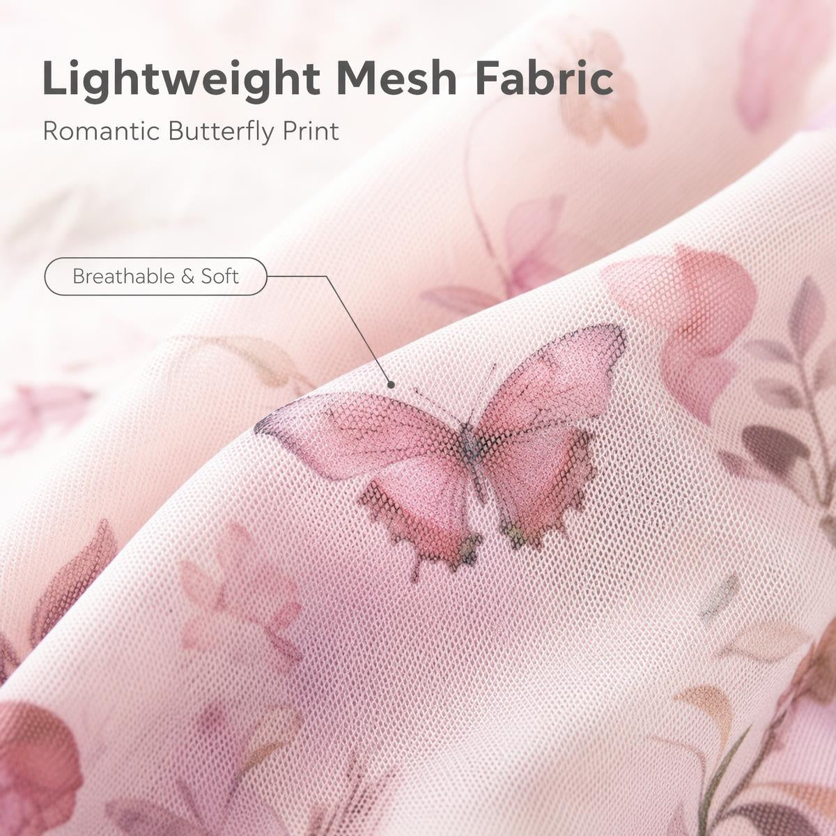 Lahka obleka z metuljim vzorcem | LIGHTBUTT