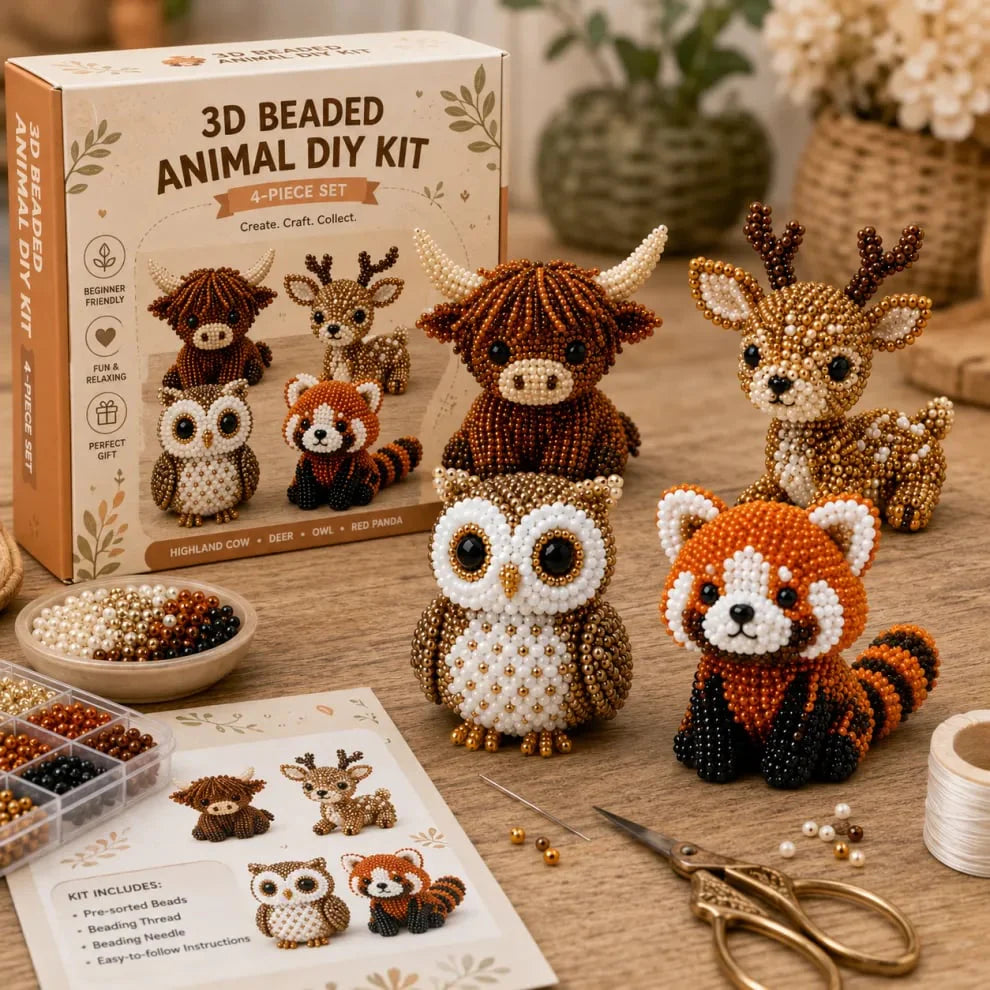 🏆Ideiglenes akció ✨Bébi állatok kézműves készlet 3D gyöngyökkel