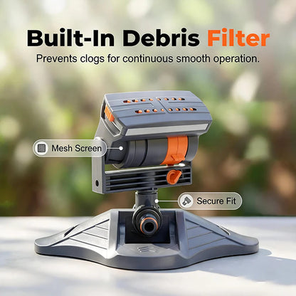 🔥 Széles hatótávolságú, automatikusan forgó kerti öntöző – Állítható szóráskép, csatlakoztatható egy vagy több tömlőhöz is