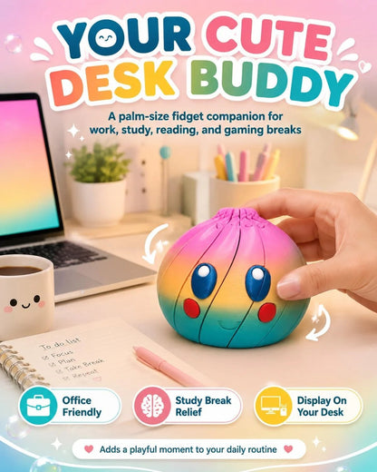 🍡 Aranyos, kifejező arcú gombóc, ami minden nap mosolyt csal az arcodra – puha tapintás, cuki design, a tökéletes kis társ az asztalodon! 💕