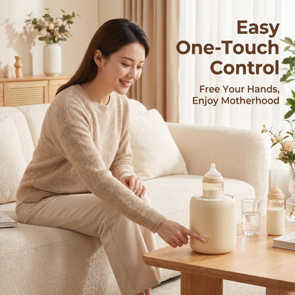 🍼 Automatikusan keveri a tápszert csomómentesre – egyenletes tápanyageloszlás és kevesebb hasfájás a babáknál! Éjszaka is gondtalan az etetés! 😴