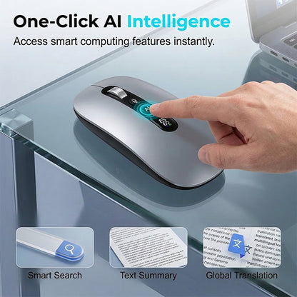 🖱️Intelligens vezeték nélküli egér hangvezérléssel és mesterséges intelligenciával – Támogatja a hangparancsokat és a gesztusvezérlést