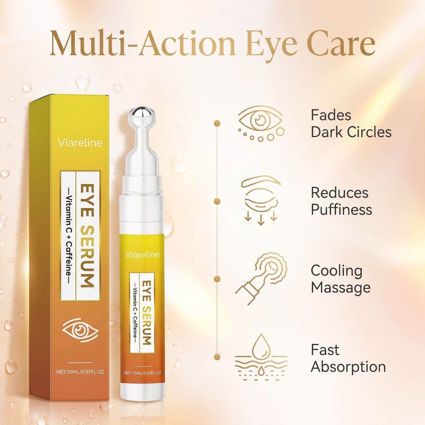 👀 C-vitamin és koffein erejével – halványítja a sötét karikákat, és ragyogóbbá, frissebbé teszi a szemkörnyéked! Ébredj fel, mintha 8 órát aludtál volna! ✨