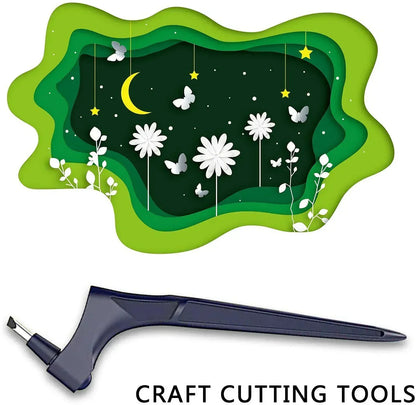 1+1 ingyen🔥 Craft vágószerszámok – Ergonomikus kialakítás, 5 cserélhető penge, biztonsági zárral, tokban✍️