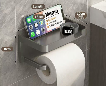 🧻 Fúrás nélkül szerelhető luxus WC-papír tartó – Megfizethető, mégis elegáns