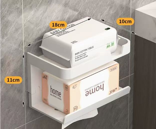 🧻 Fúrás nélkül szerelhető luxus WC-papír tartó – Megfizethető, mégis elegáns