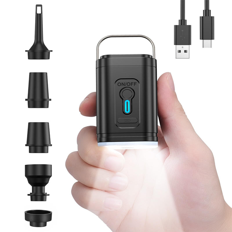 🎒 Pumpa, lámpa és töltő egyben – ez a kis eszköz mindenre képes! Felfúj, megvilágít és powerbankról is működik! A kempingezés új királya! 👑