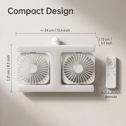 💡 2 az 1-ben ventilátor lámpa távirányítóval – Hűsít és világít egyszerre❄️