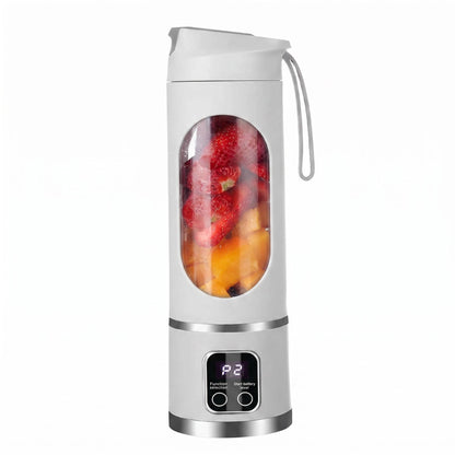 🍹 450 ml-es digitális, hordozható, vezeték nélküli gyümölcscentrifuga-pohár – Két pengével, öntisztító funkcióval, akár 10 ital elkészítésére
