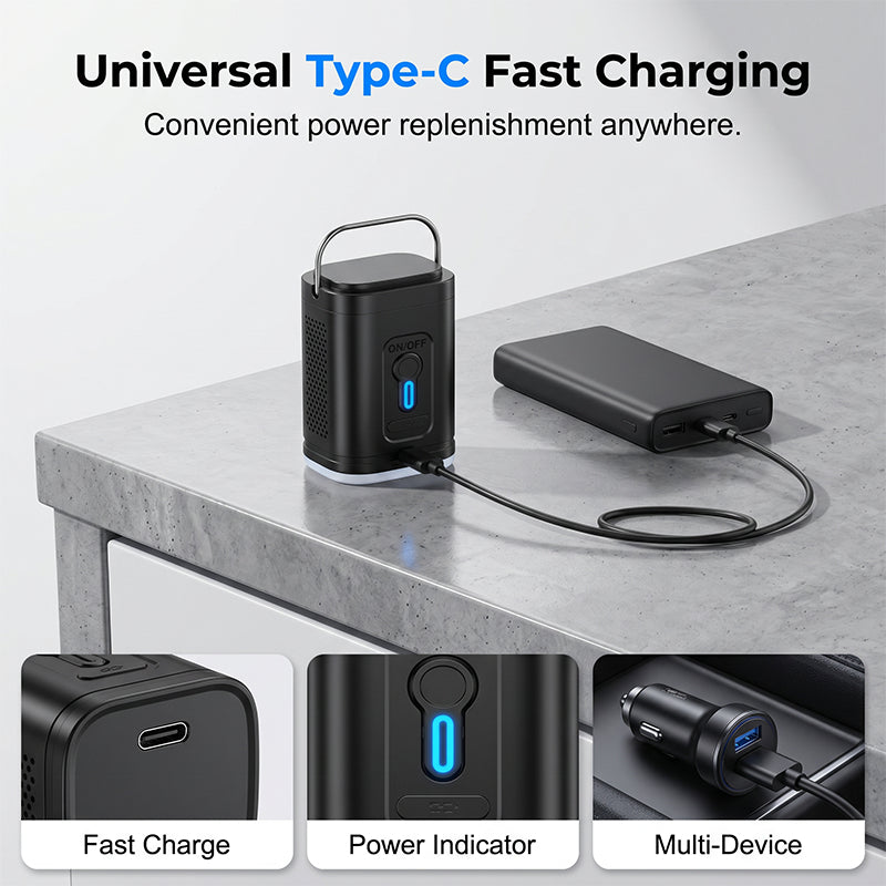 🎒 Pumpa, lámpa és töltő egyben – ez a kis eszköz mindenre képes! Felfúj, megvilágít és powerbankról is működik! A kempingezés új királya! 👑