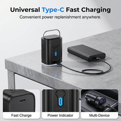 🎒 Pumpa, lámpa és töltő egyben – ez a kis eszköz mindenre képes! Felfúj, megvilágít és powerbankról is működik! A kempingezés új királya! 👑