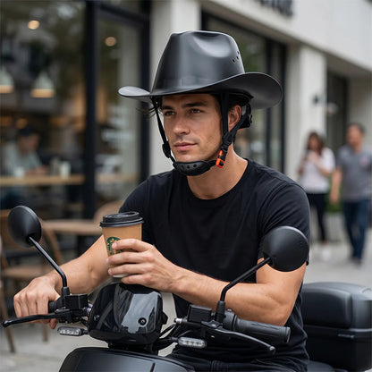 ⭐ Cowboy stílus, professzionális védelem – válj ki a tömegből a helyszínen anélkül, hogy feláldoznád a biztonságodat! Stílus és funkció egyben! 🔥