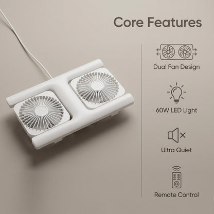 💡 2 az 1-ben ventilátor lámpa távirányítóval – Hűsít és világít egyszerre❄️