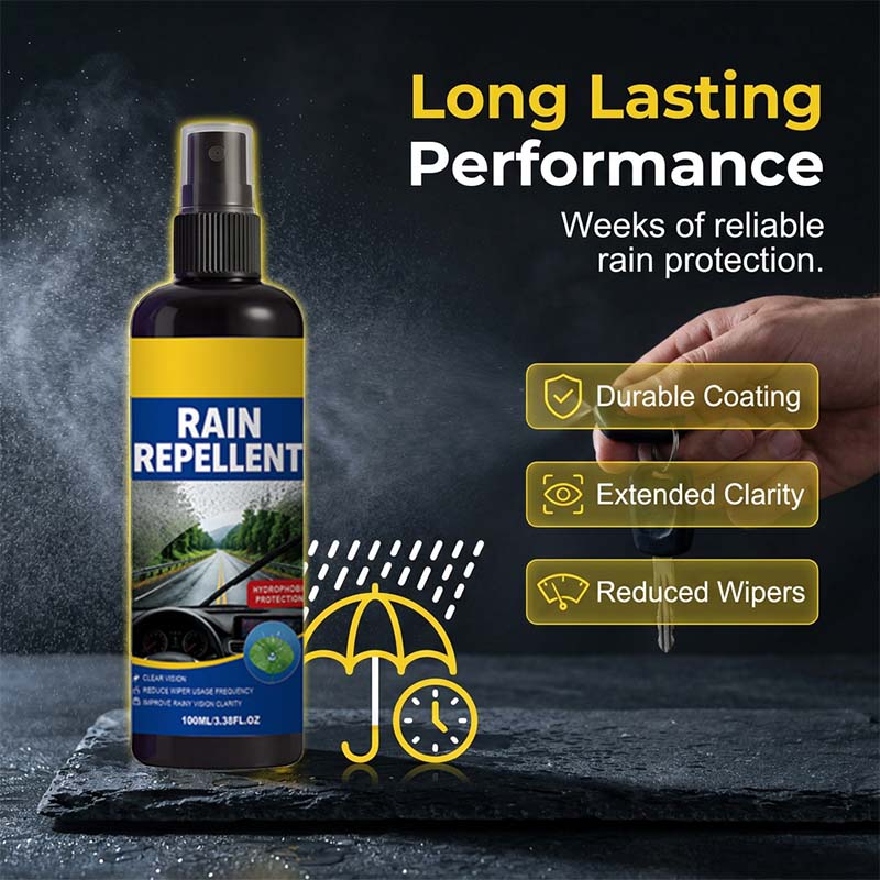 🌧️ Eső elleni spray szélvédőkre – Kristálytiszta, nem kell ablaktörlő nagy sebességnél