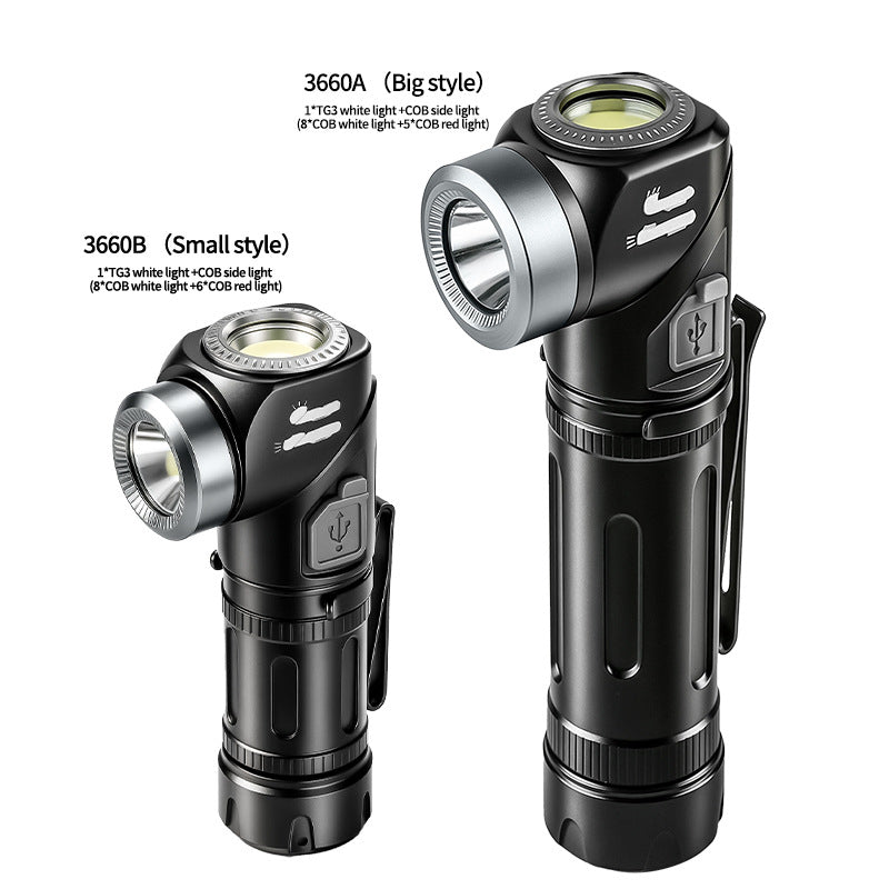 🔦 90° dönthető LED fejlámpa és kézi lámpa – Állítható szög, erős fény