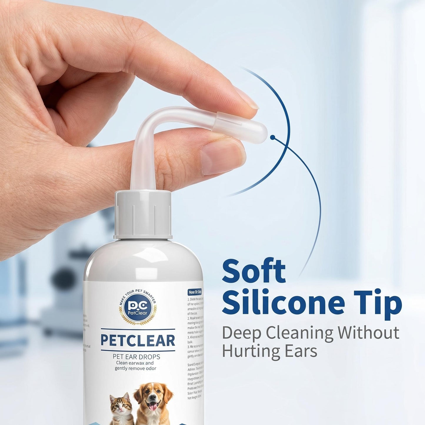 🌸 Fültisztító szer kutyáknak és macskáknak – Eltávolítja a szennyeződéseket és a szagokat, megelőzi a fertőzéseket – Aloe vera + tárnics
