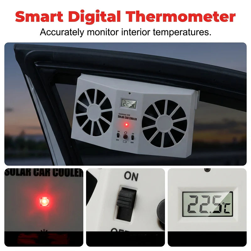 💨 Két erős, független ventilátor – gyorsan keringeti a levegőt, és percek alatt eltávolítja a pangó, fülledt hőt az utastérből! 🌪️