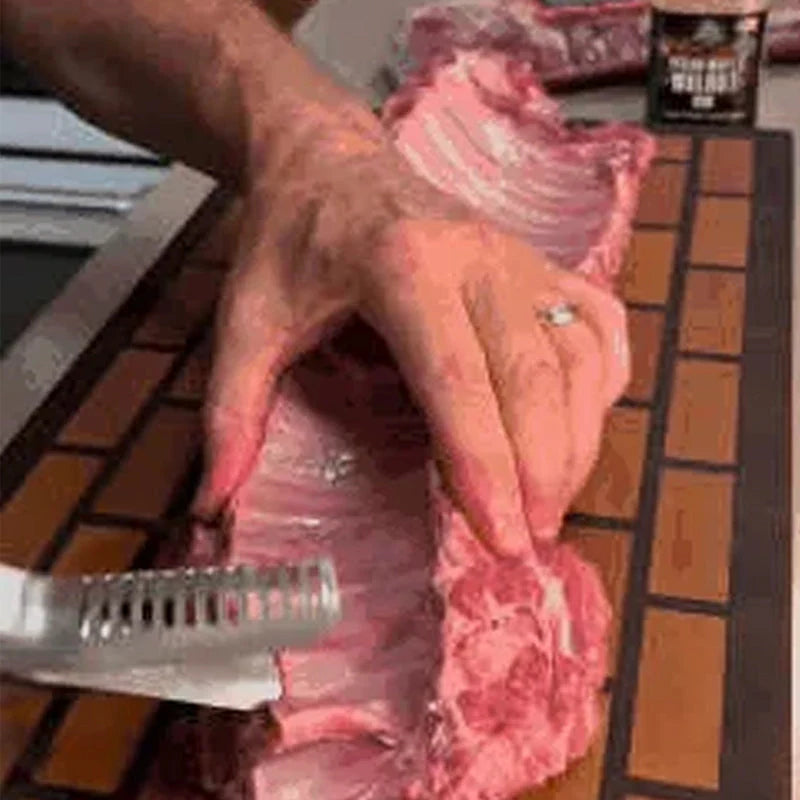 🔪 Rozsdamentes acél BBQ bordanyúzó – Gyors bőrtávolítás, csúszásmentes markolat – Utánvéttel 🍖