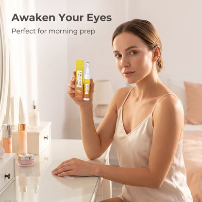 👀 C-vitamin és koffein erejével – halványítja a sötét karikákat, és ragyogóbbá, frissebbé teszi a szemkörnyéked! Ébredj fel, mintha 8 órát aludtál volna! ✨