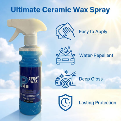 🚗 Autóápoló folyékony viasz spray – Kerámia-hibrid, víztaszító fény – Utánvéttel ✨
