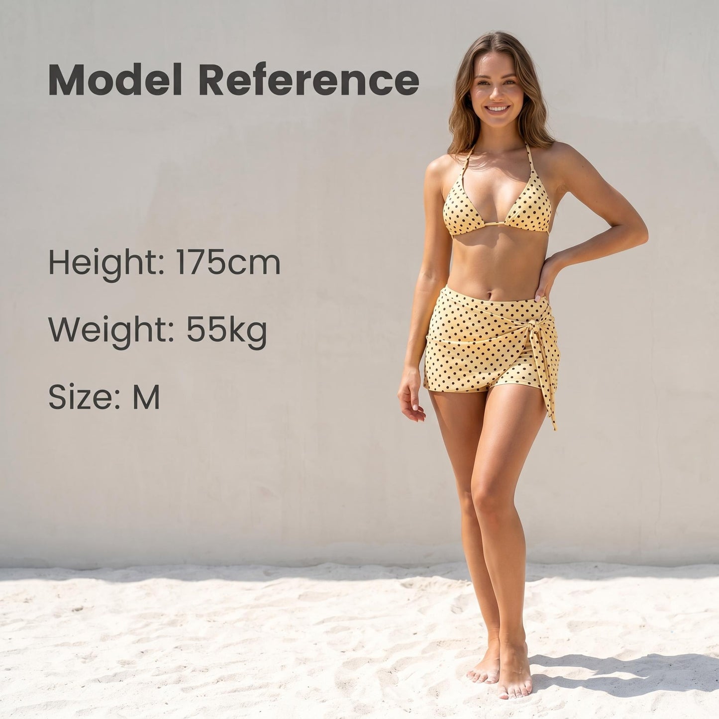🌊 3 részes pöttyös bikini alsó – Oldalt megkötős, testhez igazítható, minden alkatra
