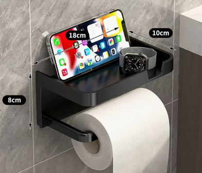 🧻 Fúrás nélkül szerelhető luxus WC-papír tartó – Megfizethető, mégis elegáns