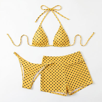 🌊 3 részes pöttyös bikini alsó – Oldalt megkötős, testhez igazítható, minden alkatra