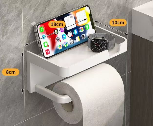 🧻 Fúrás nélkül szerelhető luxus WC-papír tartó – Megfizethető, mégis elegáns