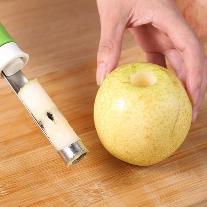 🍎 Kivájó és hámozó egyben – egyetlen mozdulattal kész a gyümölcs! Gyorsabb, egyszerűbb és hatékonyabb, mint a hagyományos kések! ⚡