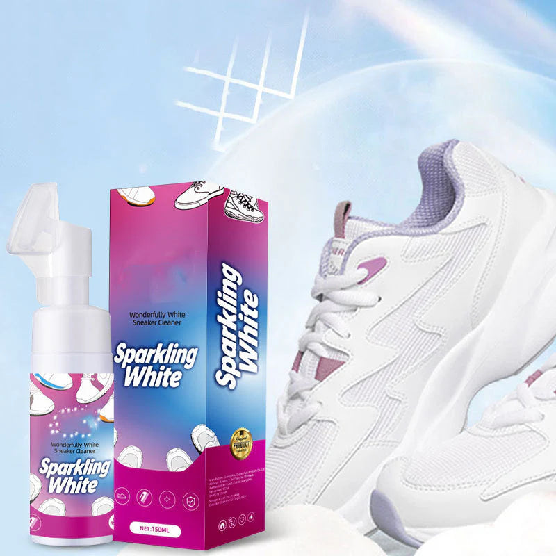 👟 Tartsa fehér cipőit ragyogóan – Víz nélküli habos cipőtisztító beépített kefével – Utánvétes ✨