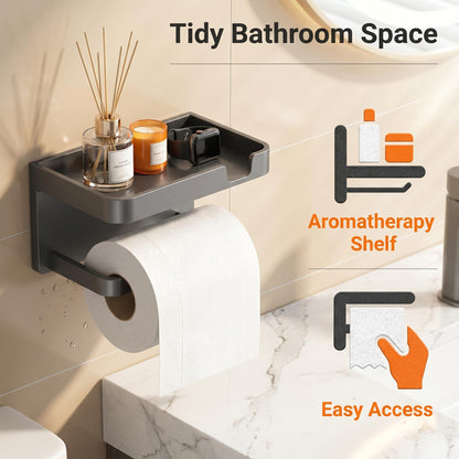 🧻 Fúrás nélkül szerelhető luxus WC-papír tartó – Megfizethető, mégis elegáns