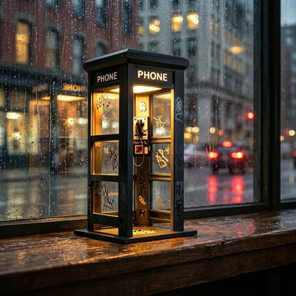 1+1 ingyen🔥 Retro telefonfülke asztali lámpa – Vintage dizájn, meleg fény, művészi részletek – Tökéletes éjjeliszekrényre, polcra vagy íróasztalra📞