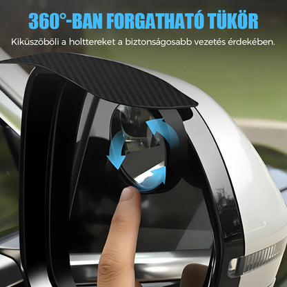 🚗 Állítható autós holttér tükör integrált esővédővel – Tökéletes látás, biztonságos közlekedés minden időjárásban