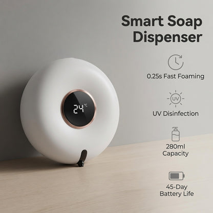 Wall-Mounted S🫧 280 ml-es tartály – egyszeri feltöltés hetekig kitart! Ritkább utántöltés, kevesebb macera, több idő a fontos dolgokra! ⏳mart Sensor Hand Sanitizer Dispenser