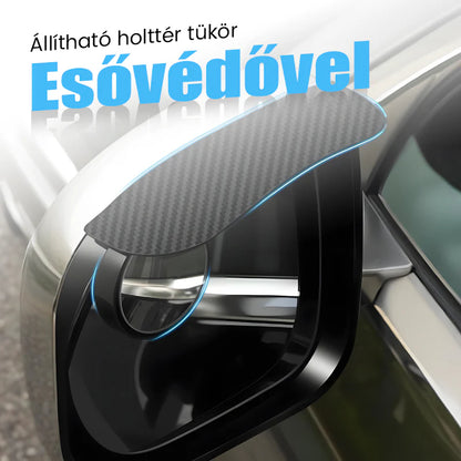 🚗 Állítható autós holttér tükör integrált esővédővel – Tökéletes látás, biztonságos közlekedés minden időjárásban