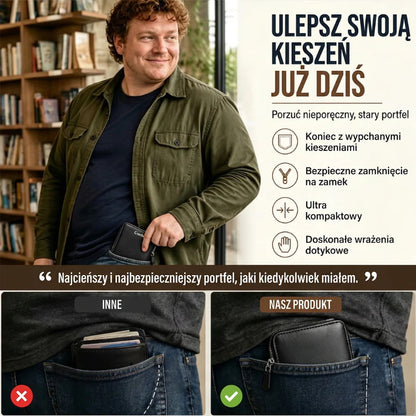 💳 Többfunkciós pénztárca beépített RFID-árnyékoló réteggel – Védje bankkártyáit, útlevelét és személyes adatait – Utánvéttel