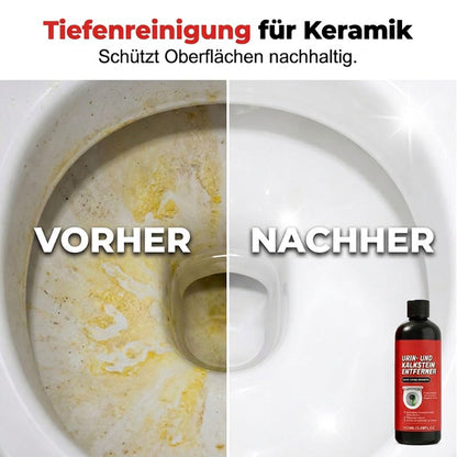 💧 Erőteljes mész- és vizeletkő-eltávolító – Habzó formula, nem karcol, csillogóan tiszta eredmény