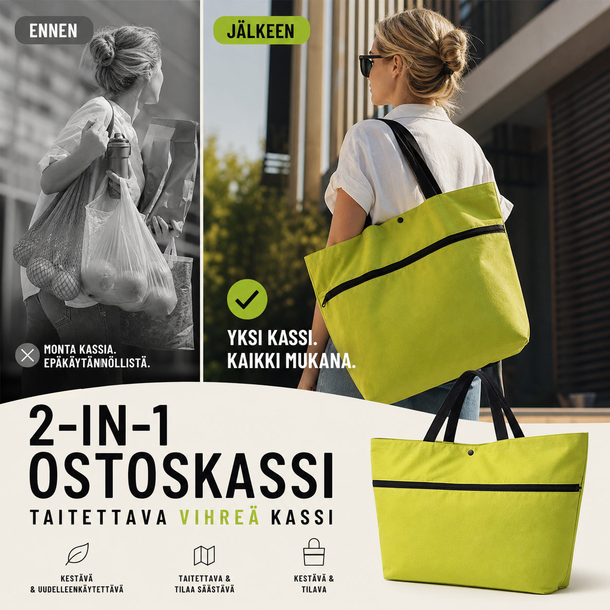 Enostavno sestavljiva zložljiva vozička na kolesih za vsak dan | EASYWHEEL
