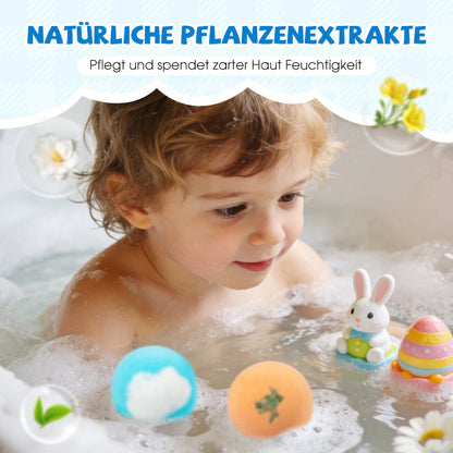 🛁 12 darabos fürdőbomba ajándékkészlet gyerekeknek – Szórakoztató fürdés, biztonságos anyagokból, szép csomagolásban