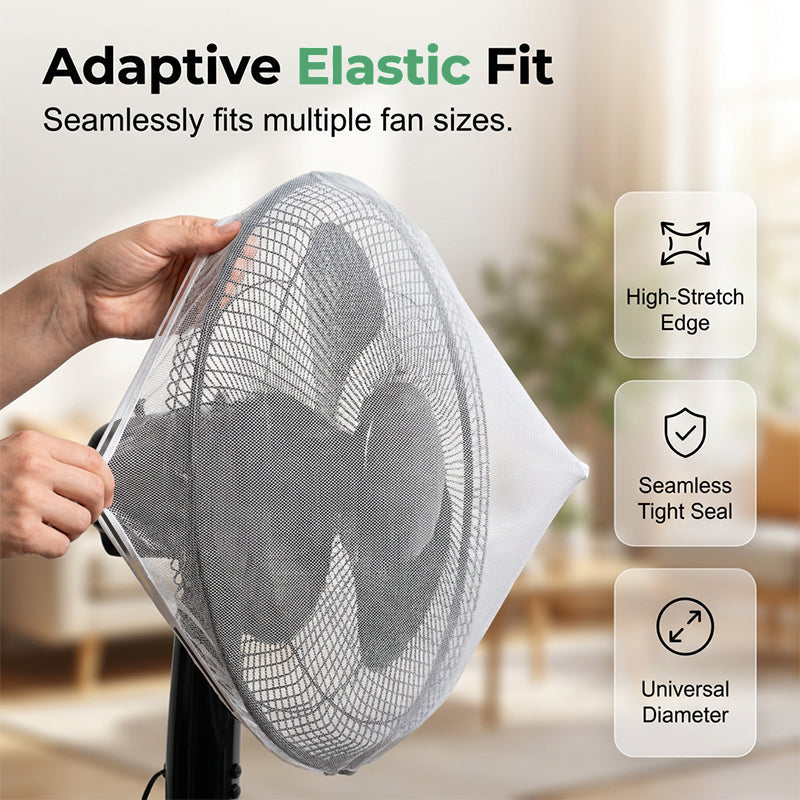 🛏️ Éjszakai szúnyogvédő háló ventilátorhoz – Befogja a szúnyogokat, nem zavarja a hűtést – Csendes, hatékony, biztonságos