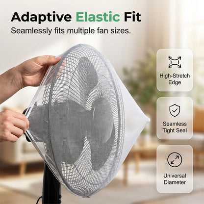 🛏️ Éjszakai szúnyogvédő háló ventilátorhoz – Befogja a szúnyogokat, nem zavarja a hűtést – Csendes, hatékony, biztonságos