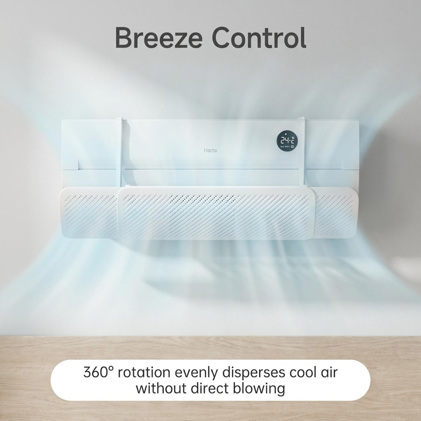 🔥2. db féláron❄️ 4 évszakos légterelő légkondihoz – Hideg levegő felfelé, meleg levegő lefelé – Vastag PP anyag, hosszú élettartam