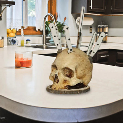 🎃 Ez a koponyás késblokk garantált beszédtéma minden összejövetelen – barátaid garantáltan fotózzák és kérdezni fogják! A konyha új sztárja! ✨