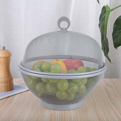 💧 Mosd meg és csepegtesd le a gyümölcsöket egyetlen kosárban – a finom szövésű szerkezet tökéletesen levezeti a vizet! Praktikus és időtakarékos! ⏱️
