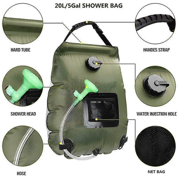 Sončni tuš brez elektrike | SUNSHOWER