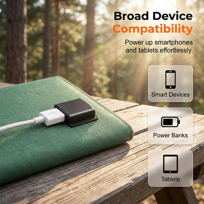 ☀️ Hordozható napelem – Összecsukható, USB-C, időjárásálló – Töltsd a kütyüidet a szabadban!