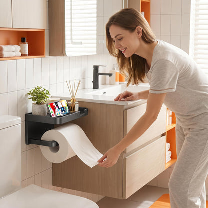 🧻 Fúrás nélkül szerelhető luxus WC-papír tartó – Megfizethető, mégis elegáns