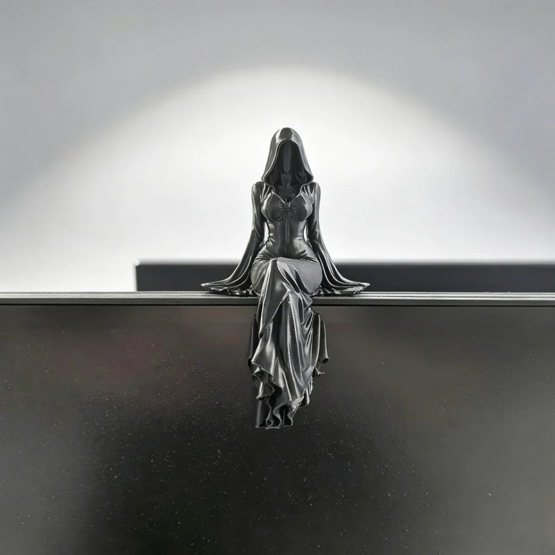 🖤 Sötét elegancia a monitorod szélén – ez a gótikus hölgy minden íróasztalt műalkotássá varázsol! 🦇