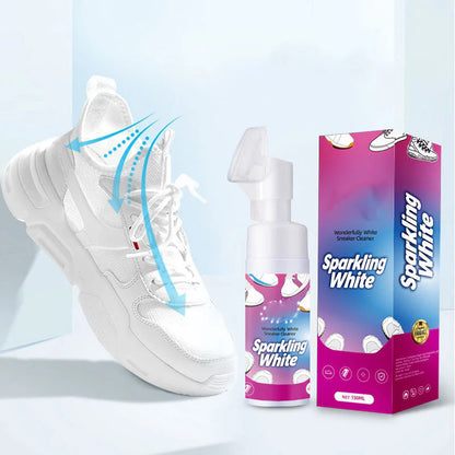 👟 Tartsa fehér cipőit ragyogóan – Víz nélküli habos cipőtisztító beépített kefével – Utánvétes ✨